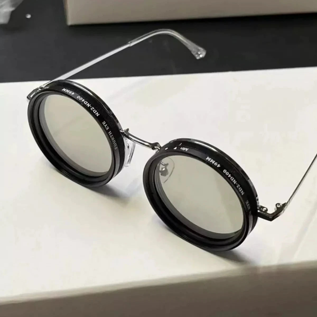 Rounded polarized Glasses With adjustable ND Filter